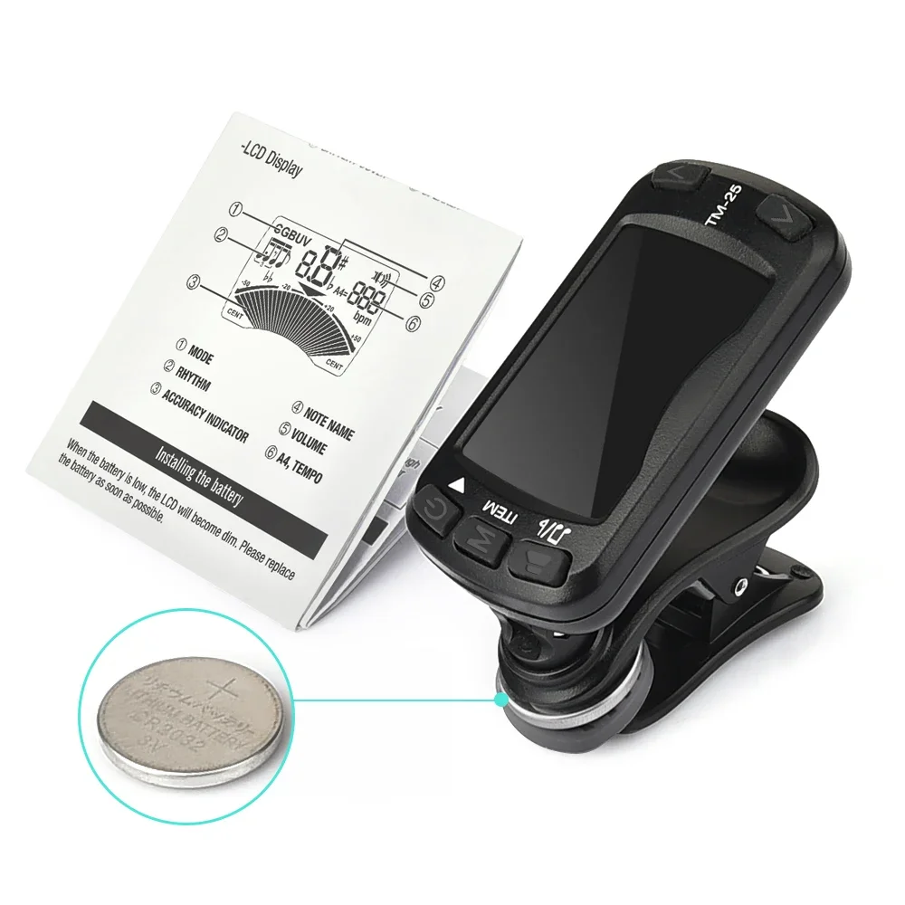 Compact 3-In-1 Tuner for Trave - Guitar Tuner Clip review and price