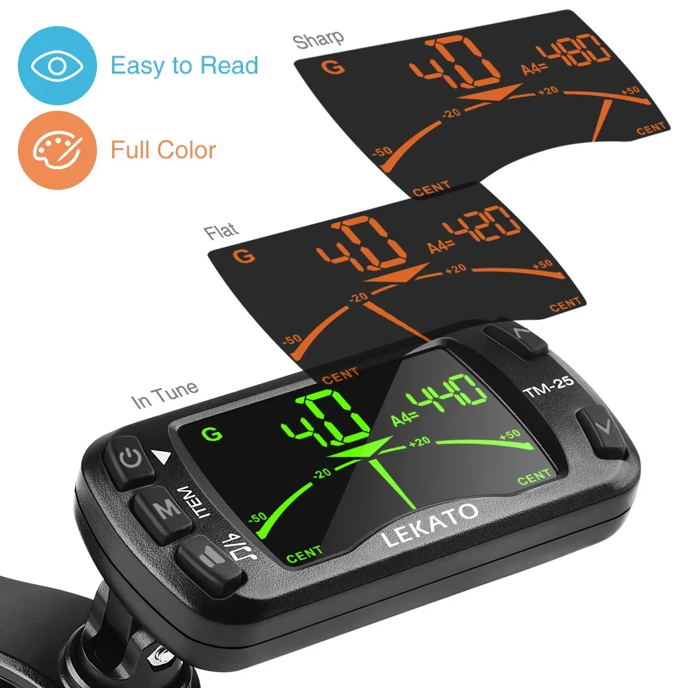 Compact 3-In-1 Tuner for Trave - Guitar Tuner Clip review and price