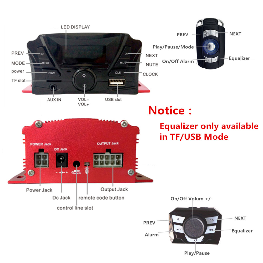 12V 4 Channel UTV ATV Golf Car - Audio Music Free Mp3 review and price