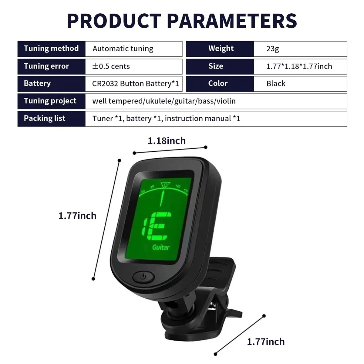 Bass Ukulele Violin Mandolin B - Guitar Tuner Clip review and price