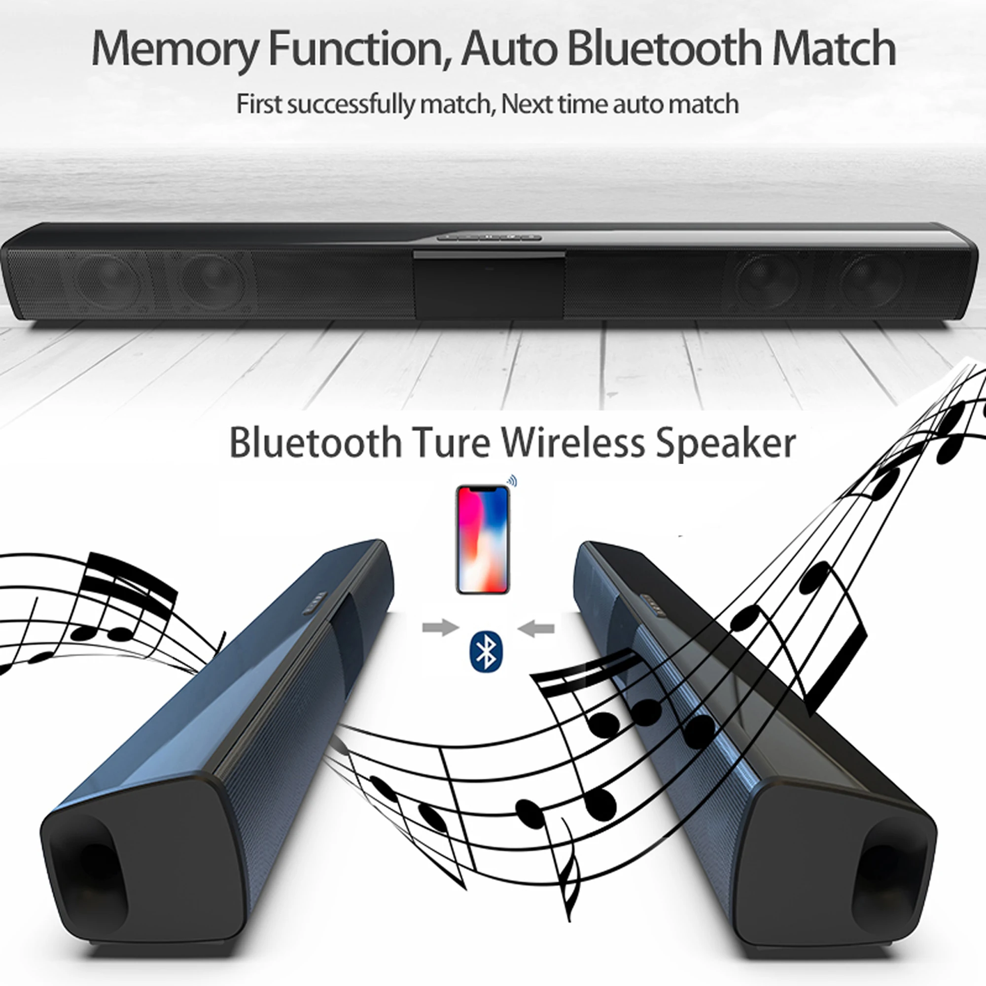 40W High Power Soundbar for TV - Audio Music Apple review and price