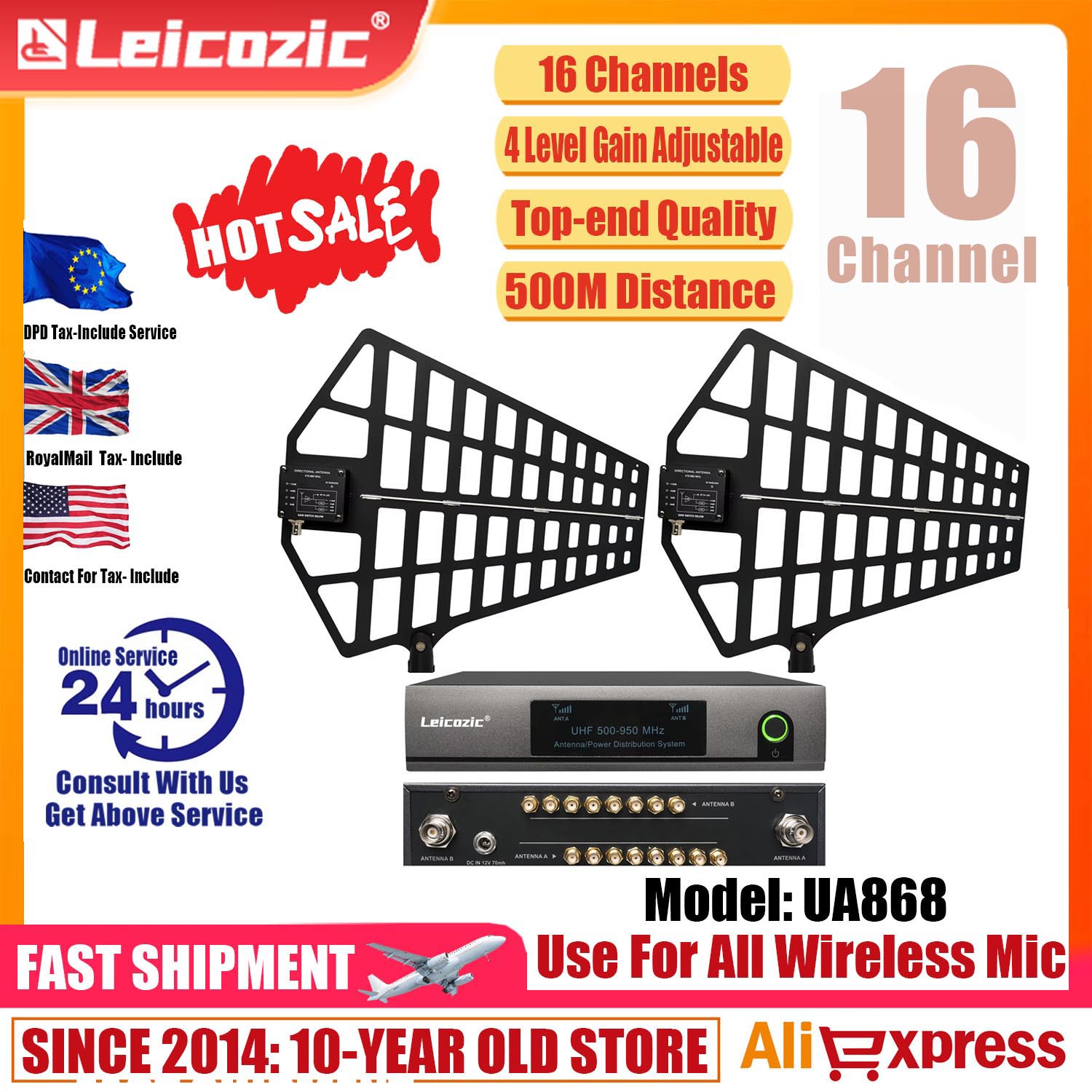 Leicozic 8 Channel Antenna Dis - Audio Music Distribution review and price