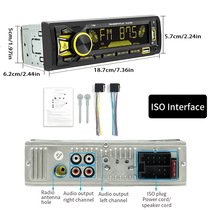 1DIN In-Dash FM Car Radio Ster - Audio Without Music review and price